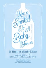 Big bottle - Baby Shower Invitation